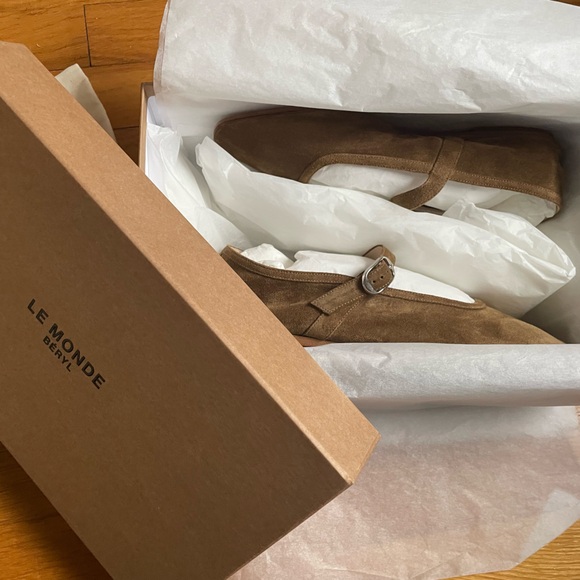 Le Monde Beryl Suede Mary Jane Ballet Flats Shoes - Picture 8 of 8